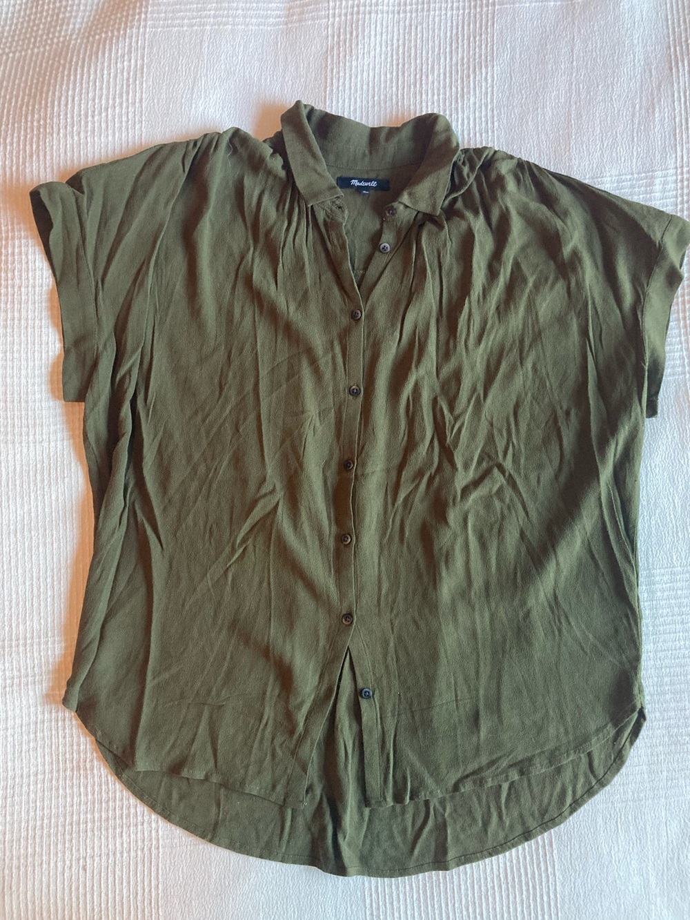 Madewell Drapey Oversized shirt in Khaki